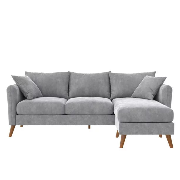 Reversible Sectional Sofa with Pillows