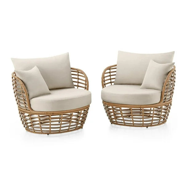 Dune 2-Pack Patio Chair Set - Taupe