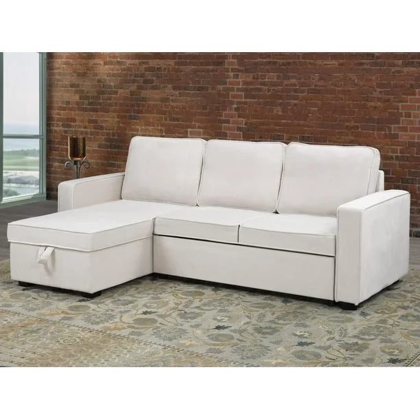 Adelaina Sectional Sofa Bed, Beige