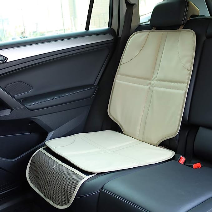 soft leather and felt car seat cover never damage your leather seat, and the dark felt on the back won’t be faded or leave color on light-colored seat