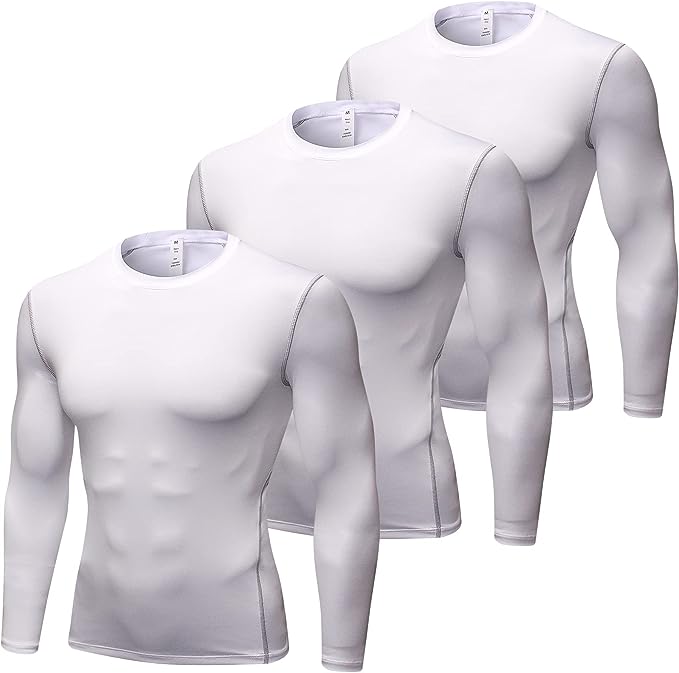 Gym Shirt Workout Running Top Sports Baselayer Mock/Crew Neck