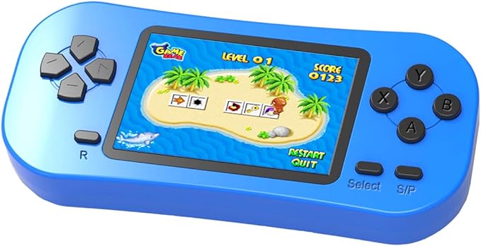 Retro Handheld Games for Kids with Built in 218 Classic Arcade Game 2.5'' Screen 3.5MM Headphone Jack USB Rechargeable