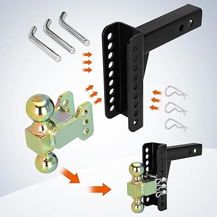 2 inch receiver features a standard with almost all standard 2-inch x 2-inch trailer hitches. It's perfect for most class 3, class 4 and class 5 hitches, durable coating protection to protect against rain and dust corrosion Capacity 14000 lbs, Black