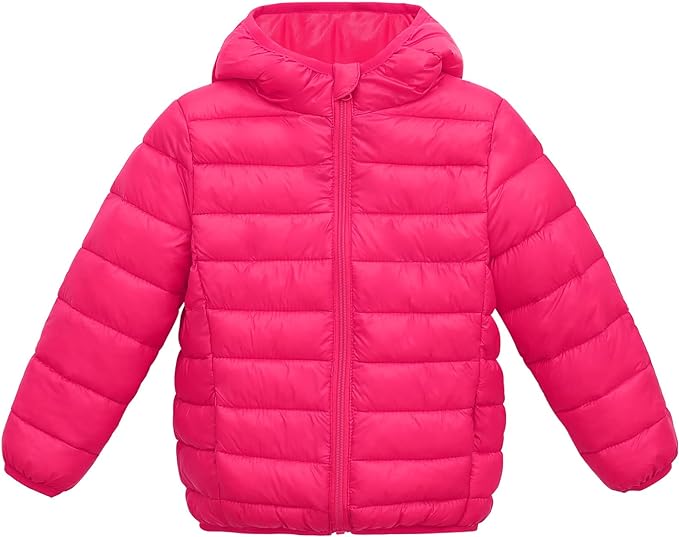 kids puffer jacket, Windproof outer material, smooth, skin-friendly and wear-resistant; Inner filler material made of natural down cotton, light weight, soft and extremely warm, good for kids' sensitive skin. Coat Down Cotton Coats Zip Up Hooded Outwear