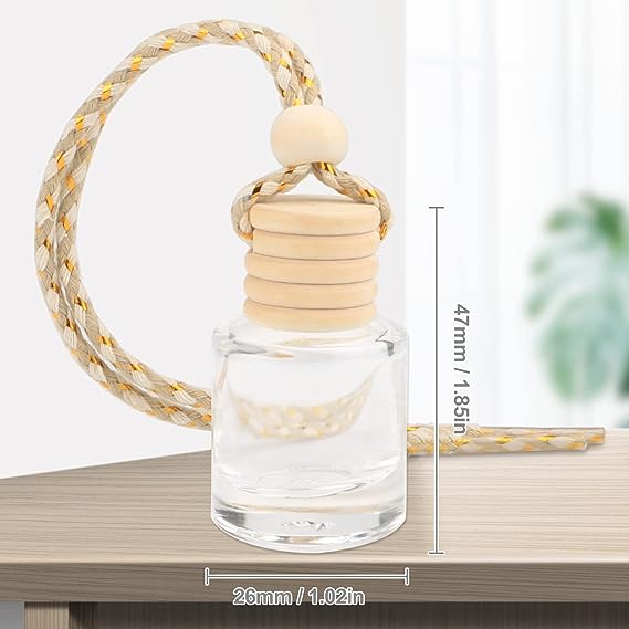 Empty Clear Glass Essential Diffuser Oil, Car Air Freshener Diffuser-20 Pcs