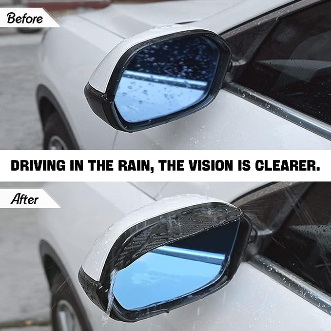 Mirror Rain Eyebrow 2PCS, this rain eyebrows can effectively block the interference of rain and snow,