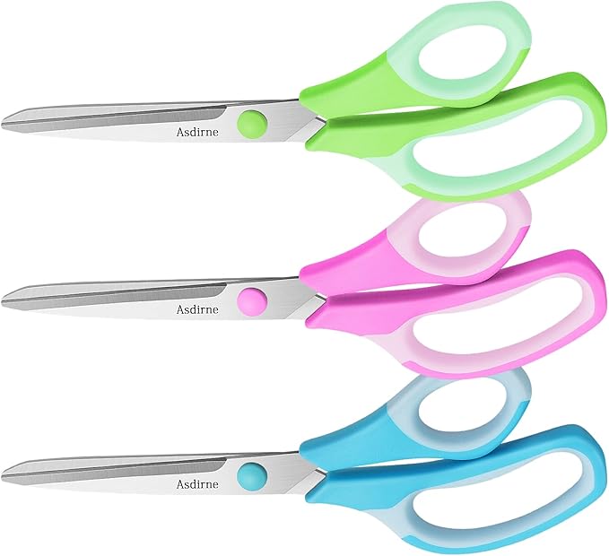 Pack of 3 thick and are 3 times harder than normal stainless steel. So they are very sharp and durable for long service life, Ultra Sharp Stainless Steel Blades, Comfortable Grip, Great for Craft, Office, School and Everyday Use