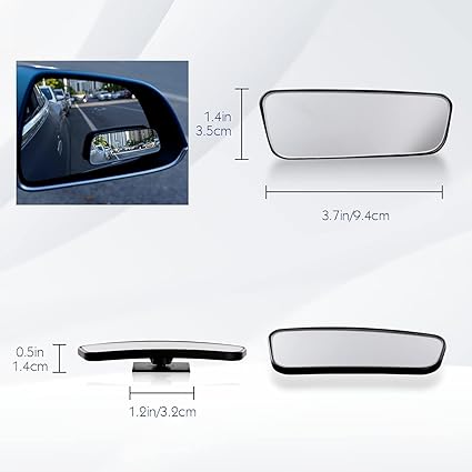 Mirrors are equipped with adjustable swivel mounting bracket, side mirror and passenger side mirror,  Blind Spot Mirror 2Pcs for Trucks, HD Glass Frameless Convex Rear Side View Mirror