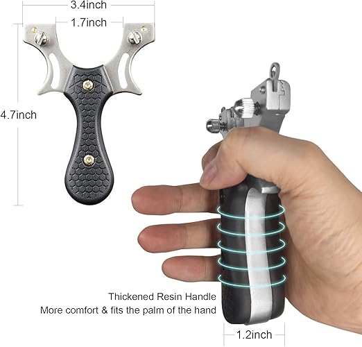 The slingshot comes with strong replacement bands of different thicknesses, , Professional Stainless Steel Tactical Slingshots,