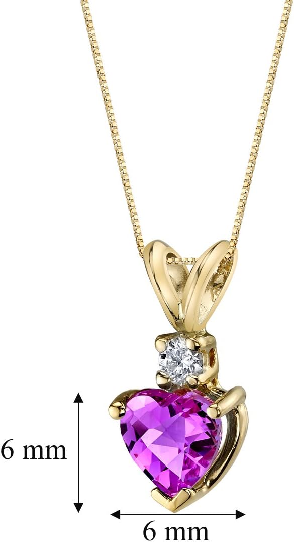heart Shape, 6mm, 1.10 Carats with its signature vibrant Pink hue for a luxurious glow