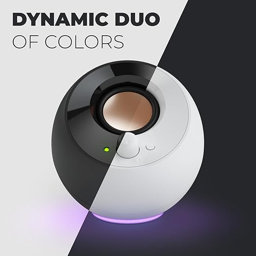 Recommended uses for product: For Computers, 2.0 USB-C Powered PC Speakers with RGB Lighting,