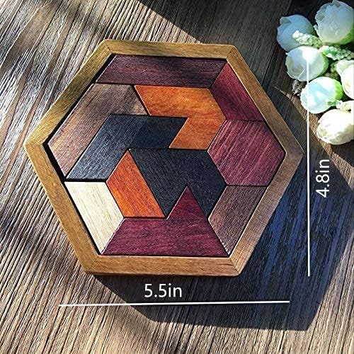 Great For Recreation, Entertainment, Parties and Parent-Child Bonding Time. Classic Chinese Handmade Wooden Puzzle for Children and Adults & Brain Teaser