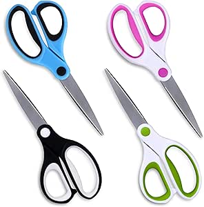 ensuring easy identification and adding a touch of vibrancy to your workspace or craft room, Craft Scissors, Fabric Scissors for Office Home, 8.5 cm Stainless Steel Scissors with Sharp Blades,.,