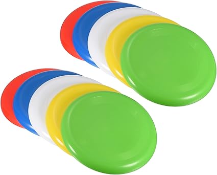 easier operation which has a strong ability to stay in the air.10 Pack Outdoor Playing Training Colorful Flying Disk Set for Beach Lawn Park Camping Game,