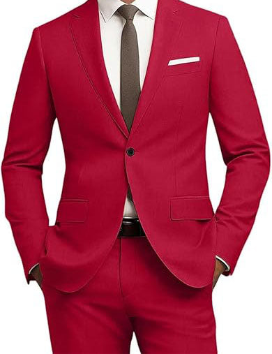 Design: Toddler suit for boys, kids tuxedo suit, notch lapel slim fit jacket with 1 chest pocket , 2 real flap pockets, elastic waist short pants zipper fly front with button closure.