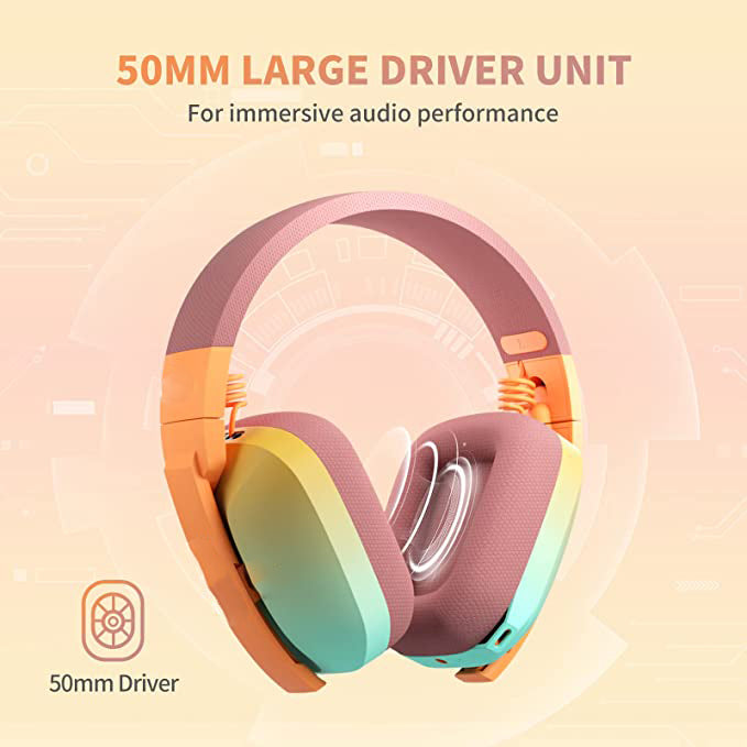 Gaming Headsets, Wireless Headphones Bluetooth Headsets with Built-in Mic