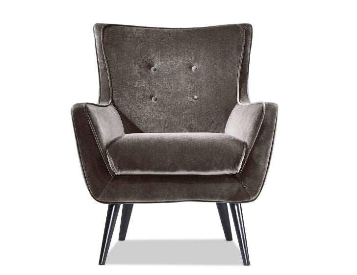 Modern Glam, Button-Tufted, Waffle Stitching, Grey
