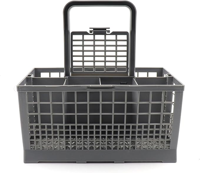 With a removable handle so it can be easily removed from the dishwasher.Dishwasher Basket 9.5" X 5.4" X 4.8''