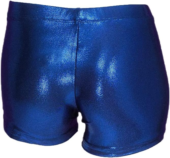 Feature: Basic Design Dance Gymnastics short.  Girls' Sparkle Dance Tumbling Athletic Compression Shorts
