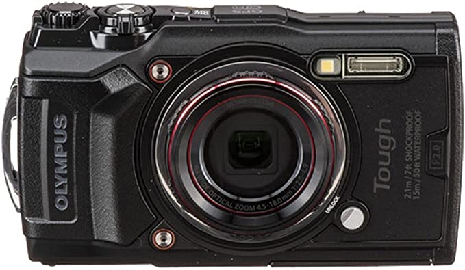 Olympus Tough TG-6 Digital Camera (Black) + 2 Pieces SanDisk 64GB Memory Card + Extra Battery + Case + Tripod + ZeeTech Accessory Bundle