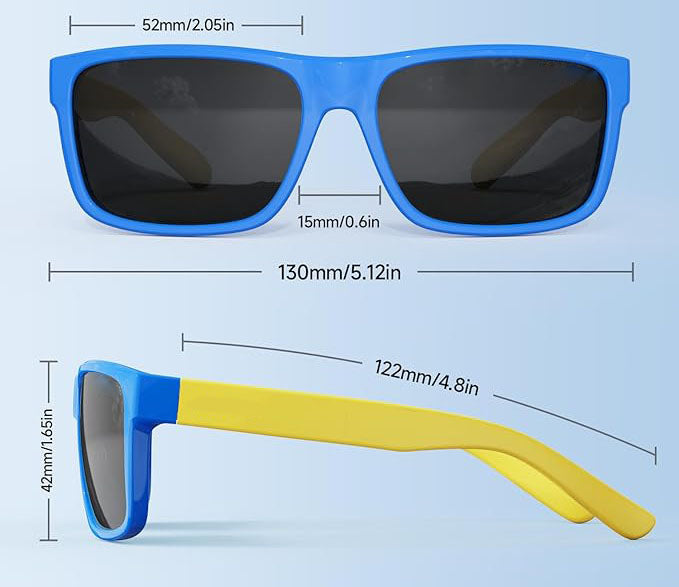 Sunglasses Polarized Sport Youth Baseball Cycling Sun Glasses TPEE Unbreakable Frame for Boys Girls