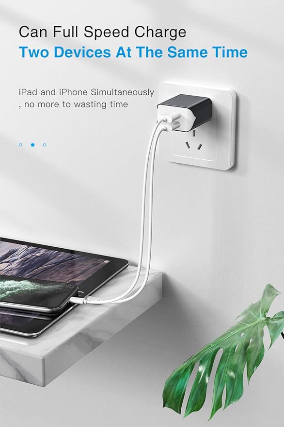 , ideal for home and international travel.Charger Charging Block USB Wall Charger USB Plug Outlet Compatible iPhone 14 13 12 Prox XR Xs,iPad,Samsung Galaxy,Nexus Tablet and More