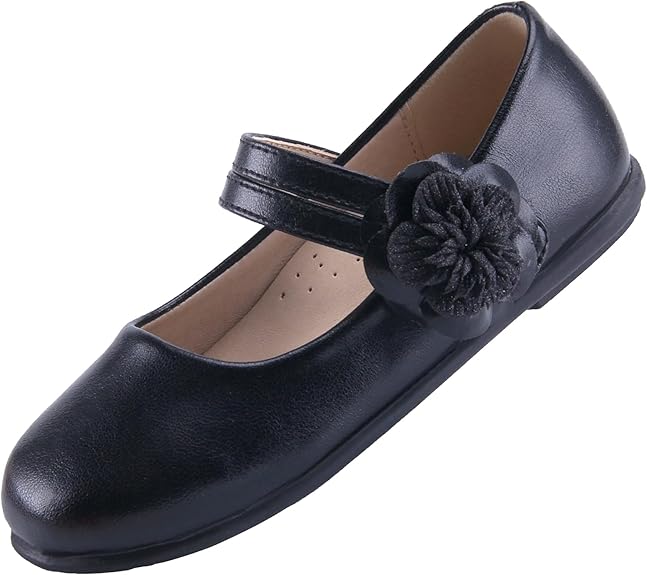 yet elegant and feminine. The design combines a minimalist aesthetic with a touch of whimsy, Flats for Girls Mary Jane Shoes - Flower Girl Wedding Shoes
