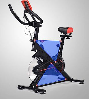 c Exercise Bike, Stationary Belt Drive Bicycle, with LCD Monitor, Indoor Cycling Bike for Home Gym Cardio Workout