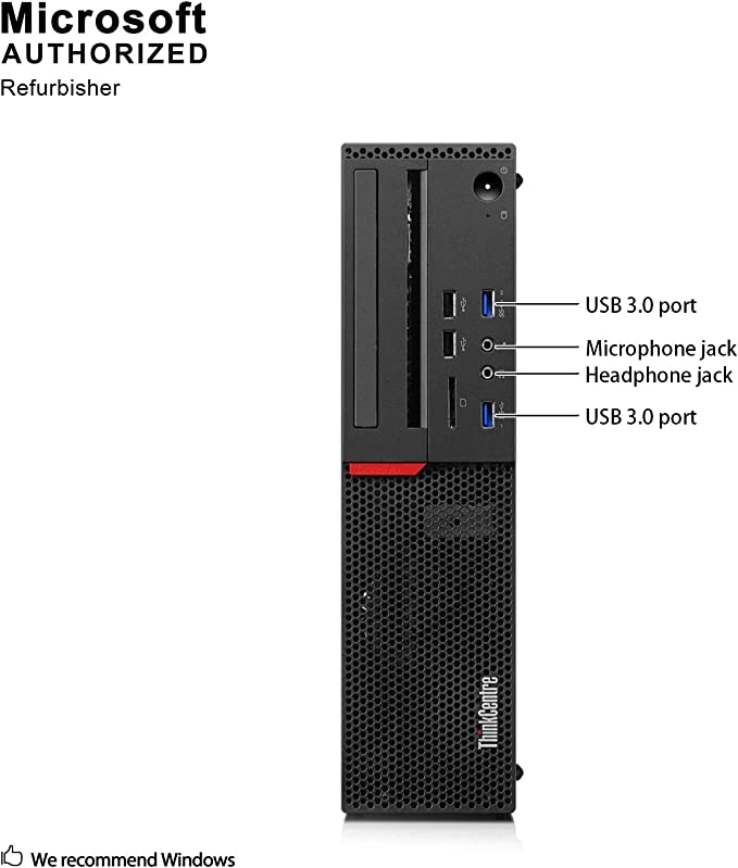 Intel Quad Core i5 6500 up to 3.6GHz, 16G DDR4, 240G SSD + 2T HDD, WiFi, BT 4.0, Win 10 Pro 64-Multi-Language Support English/Spanish/French(Renewed)