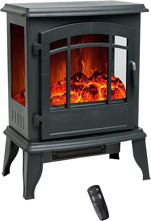 small free-standing unit easily moves between bedroom, living or lounge room providing supplemental heat for any small space up to 400ft²,58cm Portable Freestanding Space Heater with Remote