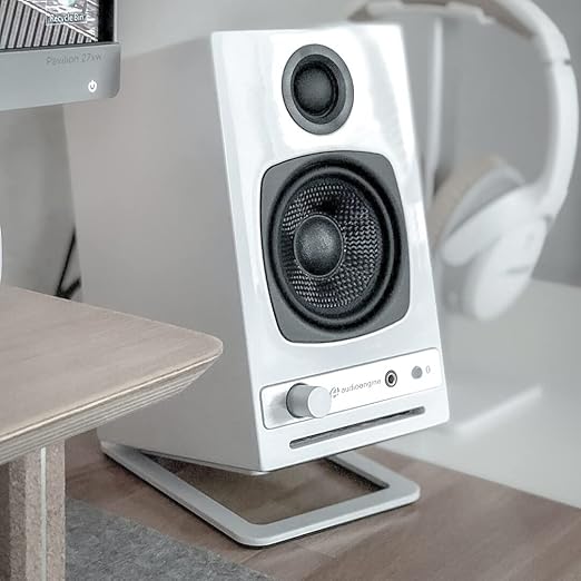 Custom tuned by musicians for that signature audioengine sound,Computer Desktop Speakers with aptX HD - USB, RCA, Headphone Compatible