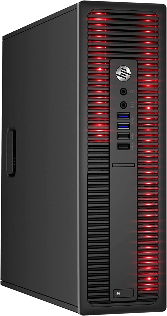 Built RGB Lights PC with 24 Inch Monitor - HP ProDesk Desktop Computer Intel Core i5 6500 Quad-Core Processor 16GB RAM 512GB SSD Win 10 Pro Gaming Keyboard & Mouse