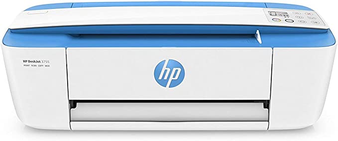 HP DeskJet 3755 Compact All-in-One Wireless Printer, HP Instant Ink, Blue Accent (J9V90A), 2.3