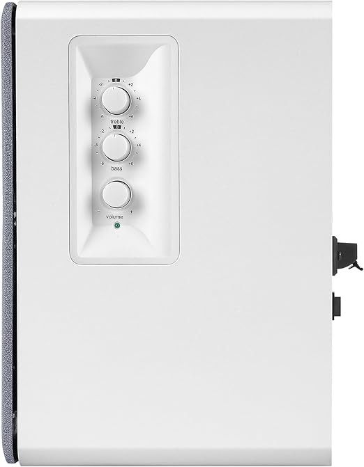 High quality MDF wood build finished with wood effect vinyl serves as a great compliment to any home decor.Studio Monitor Speaker - White Enclosure - 42 Watts RMS Speakers