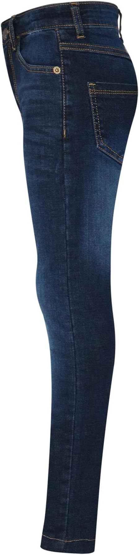 Skinny Denim Jeans Pants, Button Fastener & Zip Fly, Two Pockets On The Front & Two Pocket On The Back, One Cute Coin Pocket On The Front.  Stretchy Pant Fit Trouser FOR GIRLS