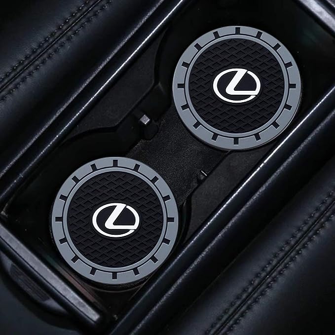 Car Cup Holder Coasters for Lexus all models, This car cup coaster for cup holder with your car logo is made of high quality silicone. It's eco-friendly and soft and beautiful. The materials stand for sturdiness and durability.