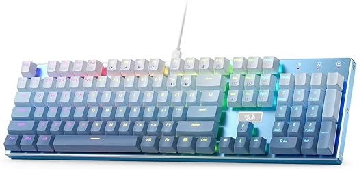 Keep the keyboard steady and elegant on the desk, for a premium typing experience. K556 SE RGB LED Backlit Wired Mechanical Gaming Keyboard, Aluminum Base, 104 Keys Upgraded Socket,