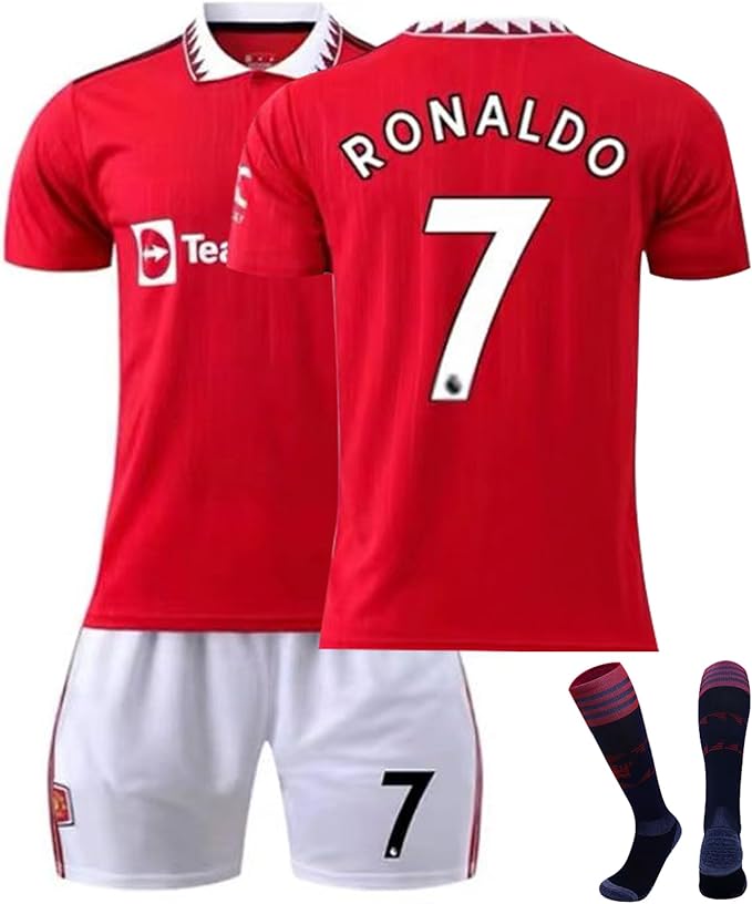 This football jersey set offers precise sizing.Suit Soccer Jersey with Shorts and Socks