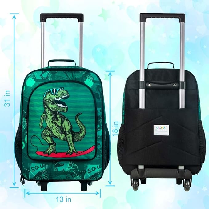 This kids luggage have a big front zip pocket to keep snacks and toys within easy reach.