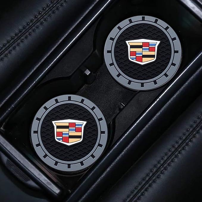 Cadillac Car Cup Holder, The car coasters can protect the original cup holder slots of the car from dust, drinks or water, and keep the place clean and sticky-free