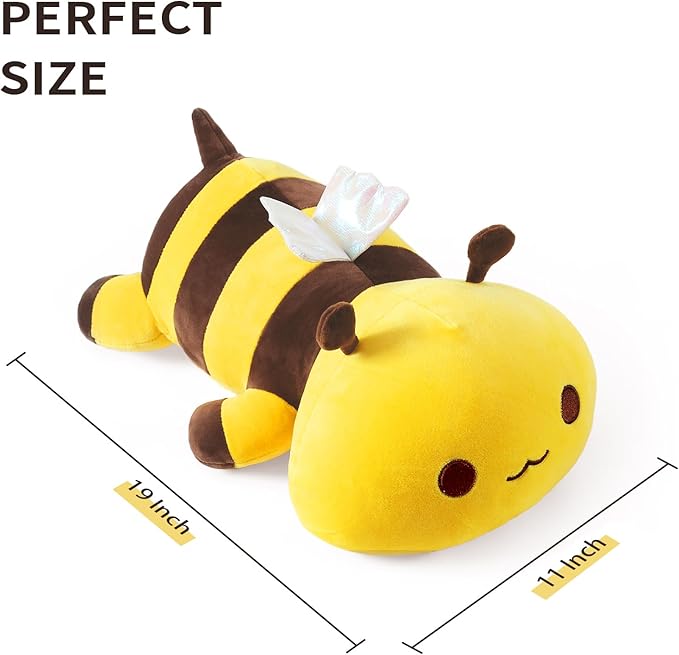 Plush Bee is filled with elastic cotton which is softer than ordinary, skin-friendly fabrics give you better skin touch feeling,