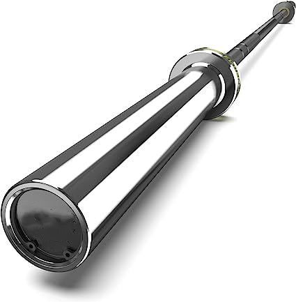 20kg Black Phosphate and Chrome Olympic Barbell. Rated 1000lbs for Weightlifting, Powerlifting and Crossfit
