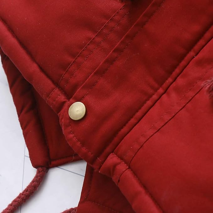 COAT with adjustable drawstring waist to keep you warm and nice all day,give more space in the waist part and for a flattering fit in winter, make kids look nice.