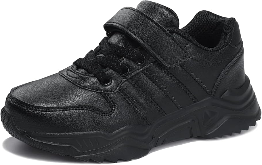 Antiskid Tennis Sneakers Outdoor Casual Kids Shoes Running Shoes, Leather fabric, leather is soft and waterproof, light and breathable to increase comfort.