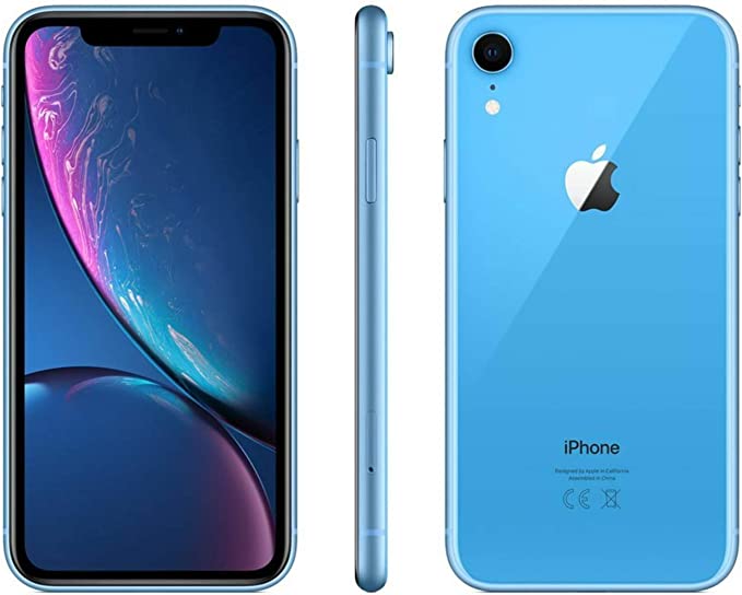 Apple iPhone XR, 64GB, Blue - Fully Unlocked (Renewed)
