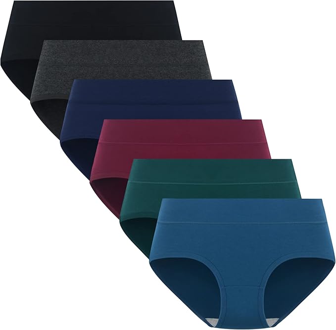 6 pack of teen girls mid rise cotton underwear have a simple classic design with multiple color options, giving you colorful choices every day. As everyday wear for junior girls