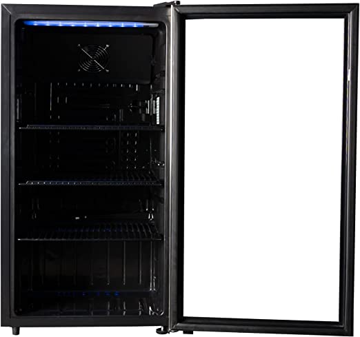 DBC117A2BSSDB-6 117 Can Center, 3.1 Cu.Ft. Freestanding Beverage Refrigerator for, Basement, Dining, Living Room-Bar Fridge Perfect for Beer, Pop, Water