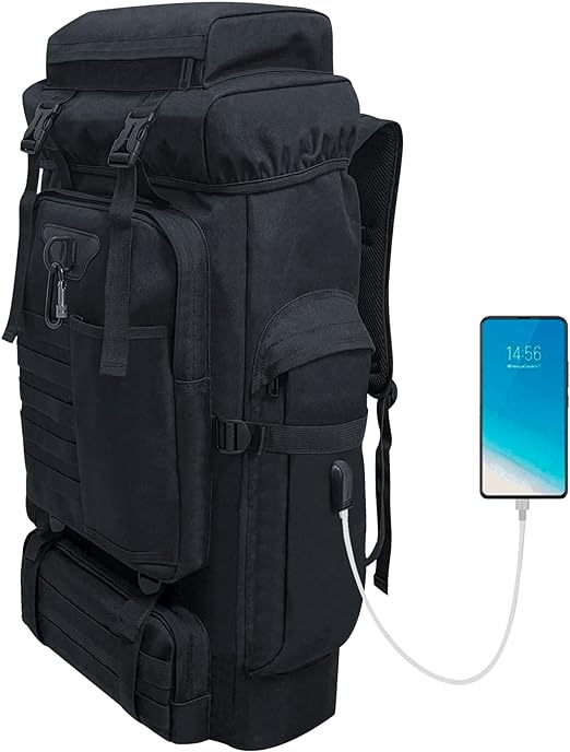 backpack are double reinforced for super load-bearing capacity. High-quality metal zippers ensures long-term use, Waterproof Tactical Rucksacks , Military Outdoor Traveling Daypack