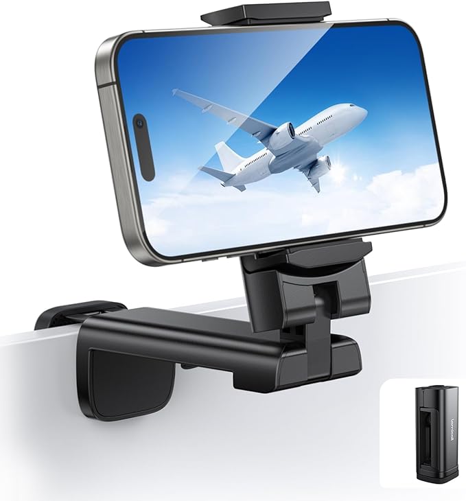 To solve the problems of similar airplane phone mount that are easily damaged, difficult to adjust and unstable, Travel Essentials - Lamicall 2024 Upgraded Super-Stable Multi-Directional Dual 360° Rotation Travel Accessories Flying