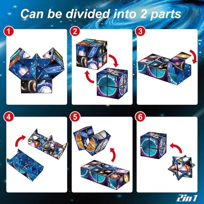 The 3d infinity cube is made from premium quality abs material which is durable.  Infinity Cube Fidget Toy,Brain Development Puzzle Games for Children